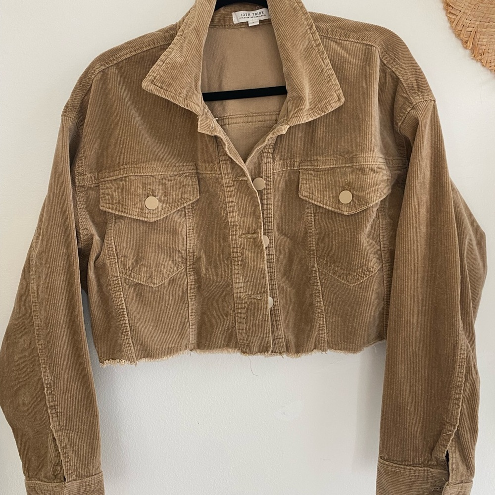 12TH TRIBE CORDUROY CROP JACKET